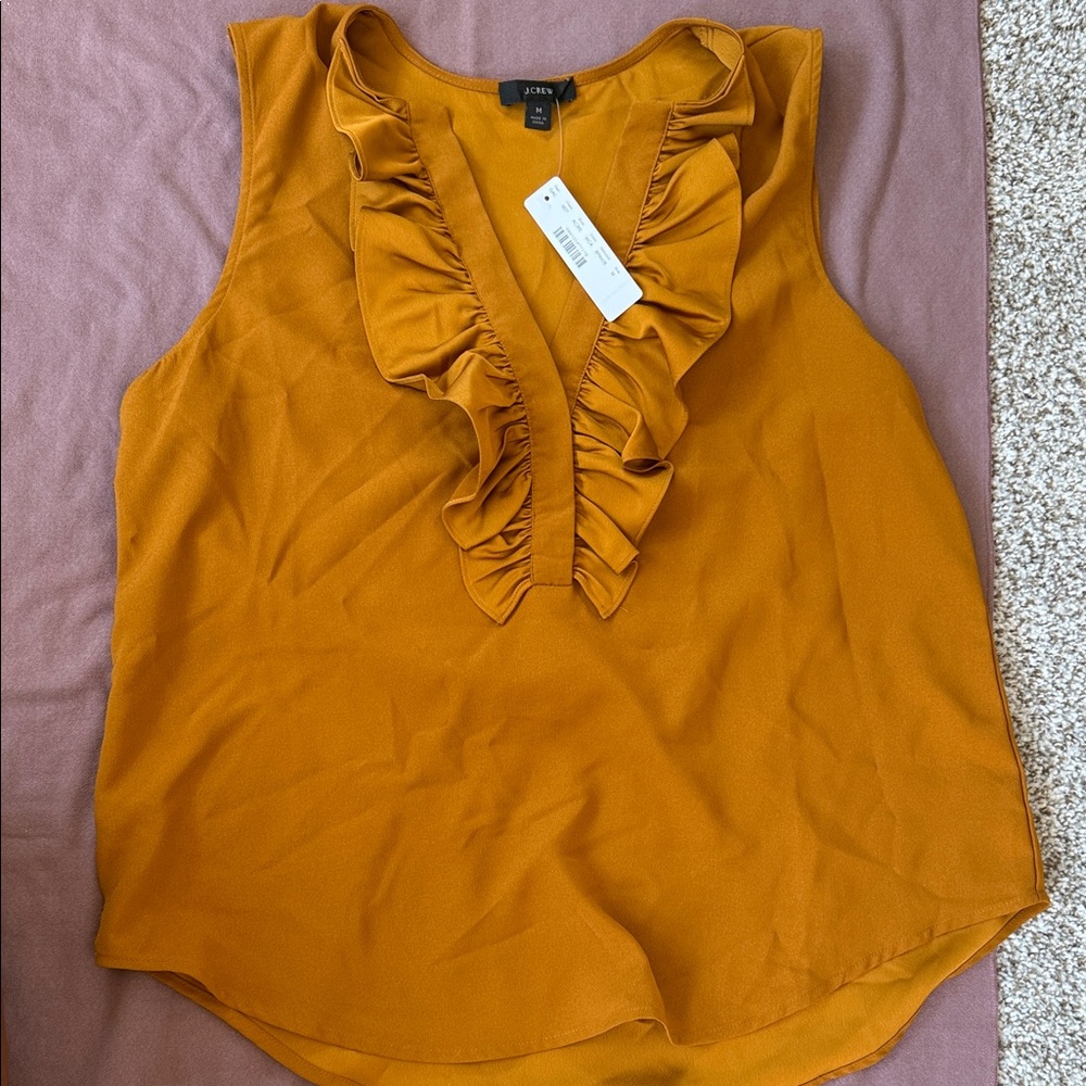 J. Crew Women's Amber Ruffle Tank Top